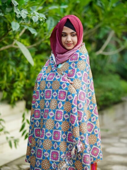 Digital Printed Handloom Shawl || DPS-08