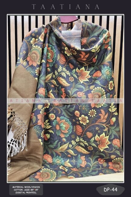 Digital Printed Handloom Shawl || DPS-44